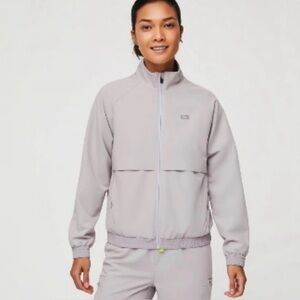 Figs Sydney Scrub Jacket Cement XS